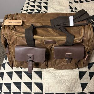 Brown Waxed Canvas Duffel Bag